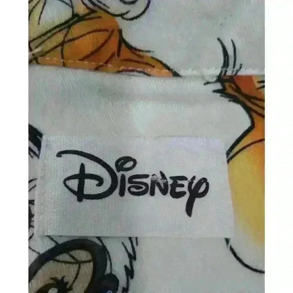 Bambi Pajama Button Up Shirt Size S Thumper Chipmunks and Critters All Over VTG - Picture 6 of 6